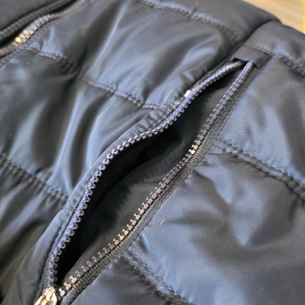 Tommy Hilfiger Sport Womens Navy Blue Quilted Puffer Vest Mock Neck Large - Picture 6 of 9